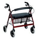 Extra Wide Red Steel Rollator
